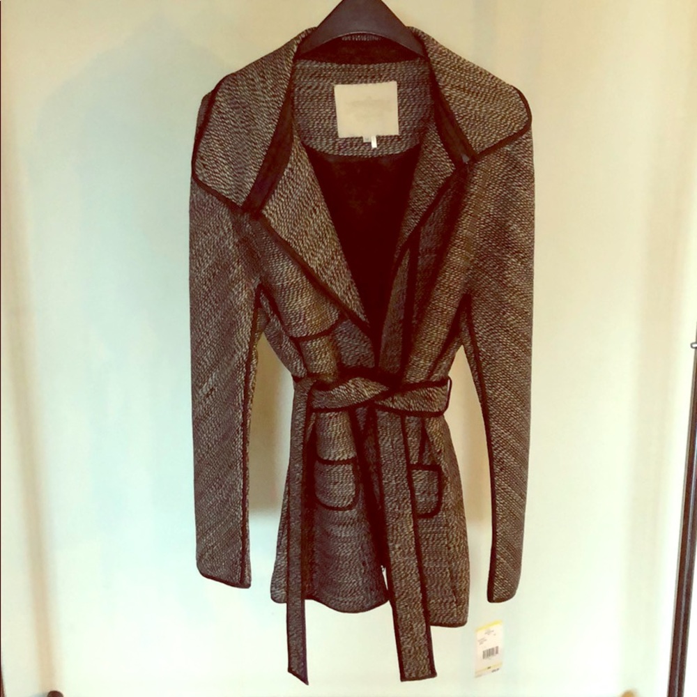 NWT Rachel Roy light wool belted coat